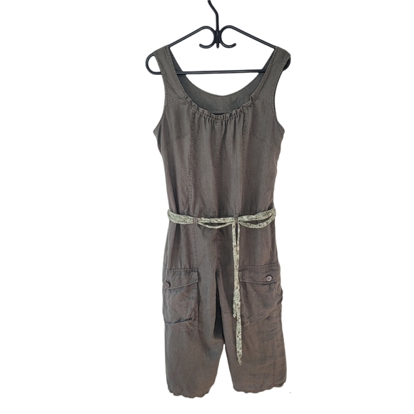 copy size M - Linen, army Green, safari style jumper with awesome pockets. - Picture 2 of 12